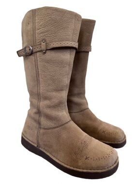 Keen Sierra Tall Full Grain Leather Boots Tan Brown Fall Winter Outdoor